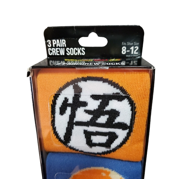 Dragon Ball Super Broly The‎ Movie Crew Socks 3 Pairs New - Picture 3 of 3